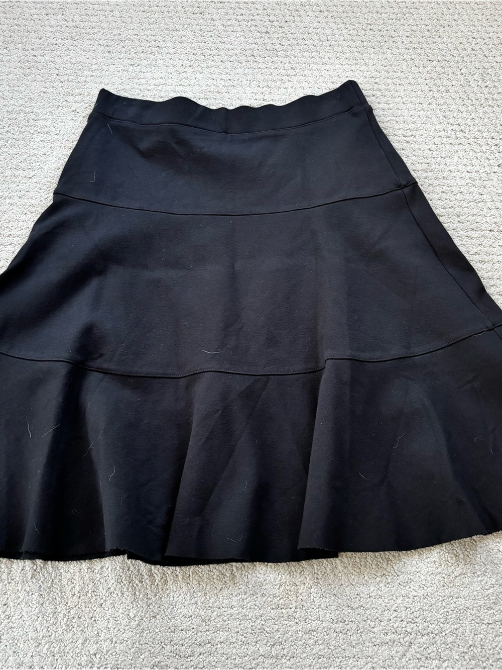 Three dots Black Flared Women's Skirt